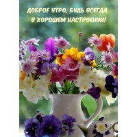 Доброе утро, будь всегда в хорошем настроении!