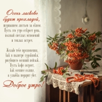 Осень ласково будит прохладой, шуршанием листьев за окном.