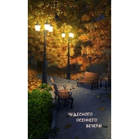 Желаю тебе чудесного осеннего вечера