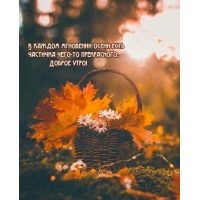 В каждом мгновении осени есть частичка чего-то прекрасного.